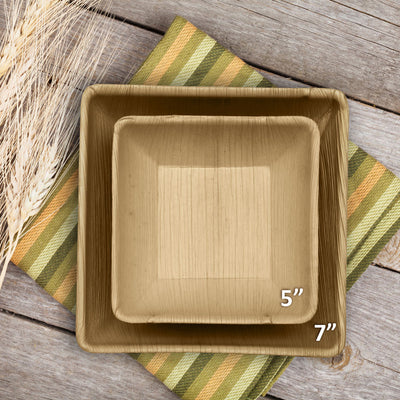 7" Square Bowls (20 oz) - 25 Pack - Naturally Chic