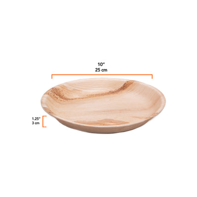 10" Round Deep Plates - 25 Pack - Naturally Chic